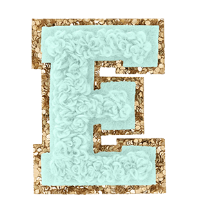 Varsity Blue Glitter E