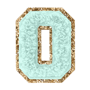 Varsity Blue Glitter O