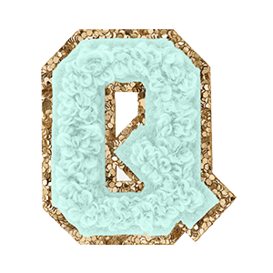 Varsity Blue Glitter Q