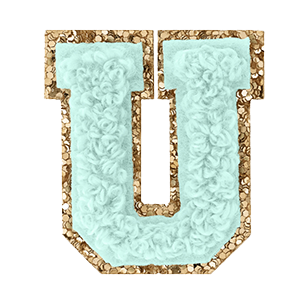 Varsity Blue Glitter U