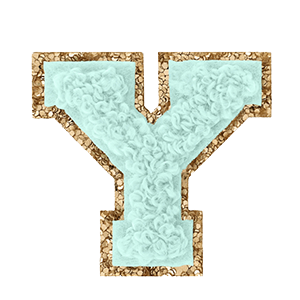 Varsity Blue Glitter Y