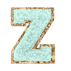 Varsity Blue Glitter Z