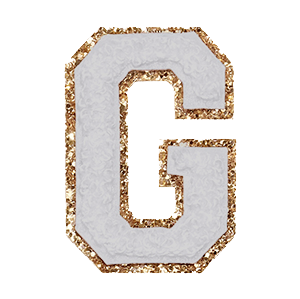 Varsity Grey Glitter G