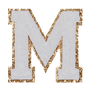 Varsity Grey Glitter M