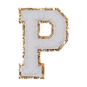 Varsity Grey Glitter P