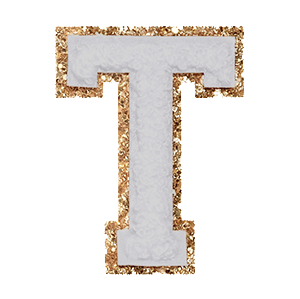 Varsity Grey Glitter T