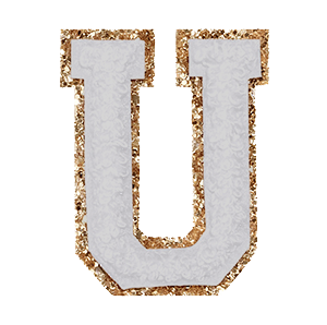 Varsity Grey Glitter U