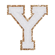 Varsity Grey Glitter Y