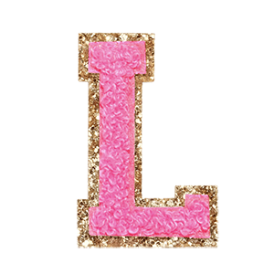 Varsity Pink Glitter L