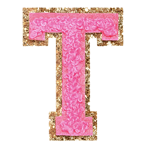 Varsity Pink Glitter T