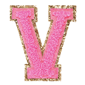 Varsity Pink Glitter V