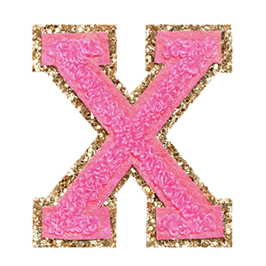 Varsity Pink Glitter X