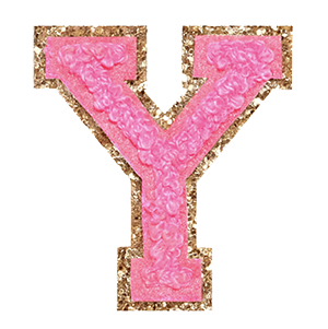 Varsity Pink Glitter Y