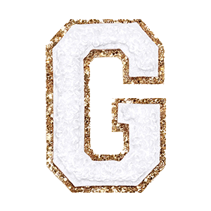 Varsity White Glitter Letter G